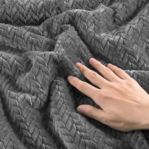 リバーシブル ニット フランネル & ベルベット掛け布団セット – 3D リーフ テクスチャー寝具 3 点セット